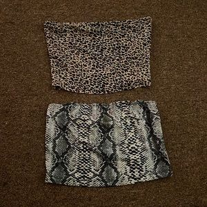 Animal Print PACK of tube tops! Never worn.